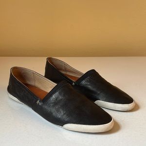 Frye Black Leather Melanie Slip On Women’s Size 9.5